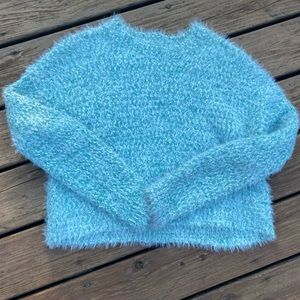 Fuzzy blue sweater